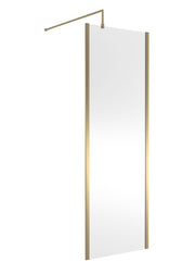 Nuie Outer Frame Wetroom Screen 1850mm (All Sizes) in 700mm Brushed Brass (WRSCOBB70)