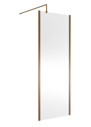 Nuie Outer Frame Wetroom Screen 1850mm (All Sizes) in 760mm Brushed Bronze (WRSCOBZ76)