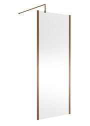 Nuie Outer Frame Wetroom Screen 1850mm (All Sizes) in 800mm Brushed Bronze (WRSCOBZ80)