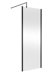 Nuie Outer Frame Wetroom Screen 1850mm (All Sizes) in 800mm Matt Black (WRSCOBP80)
