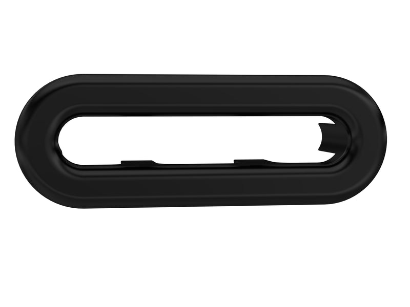 Nuie Oval Basin Overflow Cover in Black (OVFL02U)