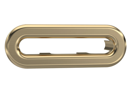 Nuie Oval Basin Overflow Cover in Brushed Brass (OVFL03U)
