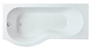 Nuie P-Shaped Shower Bath with Legs (All Sizes) in 1600mm Left Hand (WBP1685L)