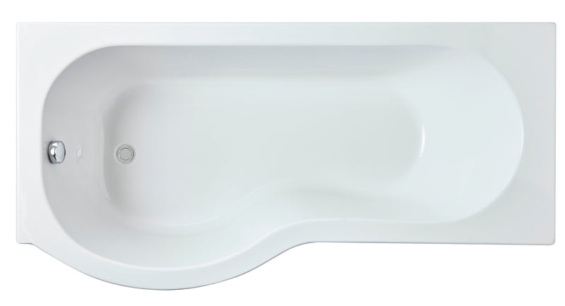 Nuie P-Shaped Shower Bath with Legs (All Sizes) in 1700mm Left Hand (WBP1785L)