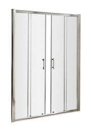 Nuie Pacific Double Sliding Shower Door 1700mm - Chrome