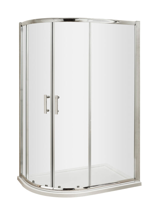 Nuie Pacific Offset Quadrant Shower Enclosure 1200 x 900mm - Chrome