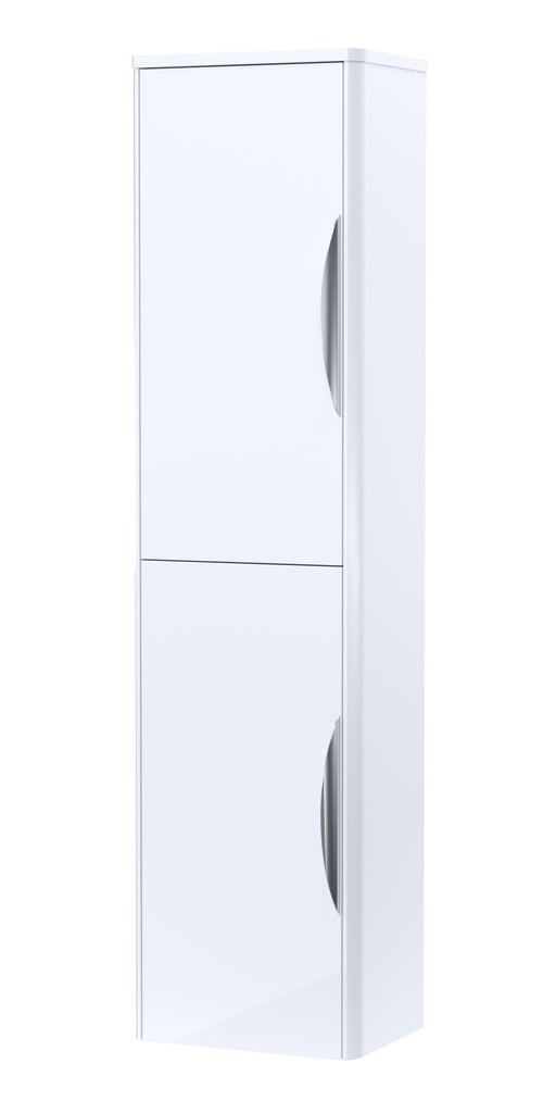 Nuie Parade 356mm wall hung tall cabinet in Gloss White