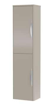 Nuie Parade 356mm wall hung tall cabinet in Pebble Grey