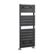 Nuie Piazza Anthracite 1213 x 500mm horizontal heated towel rail