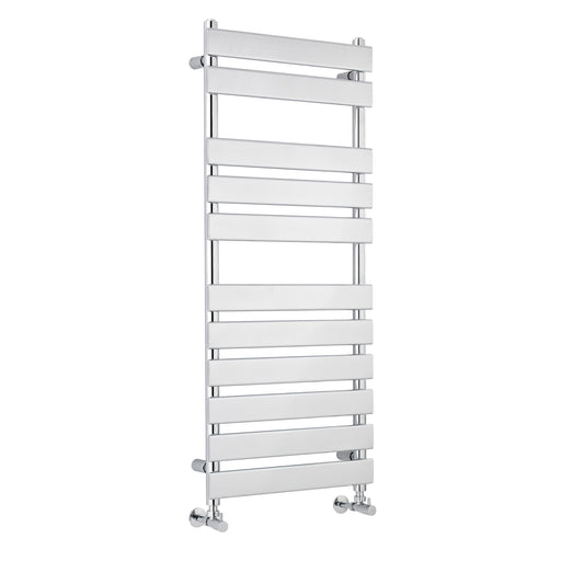 Nuie Piazza Chrome 1200 x 500mm horizontal heated towel rail