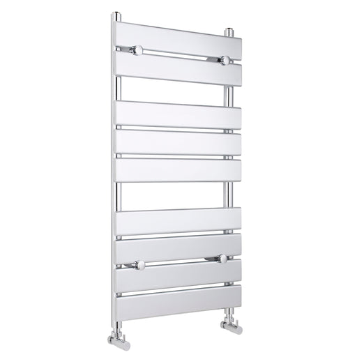 Nuie Piazza Chrome 950 x 500mm horizontal heated towel rail