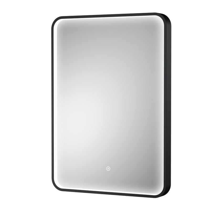 Nuie Pictor 500x700mm Black inset frame LED touch sensor mirror