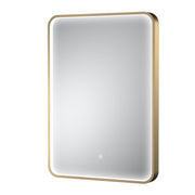 Nuie Pictor 500x700mm Brushed Brass inset frame LED touch sensor mirror