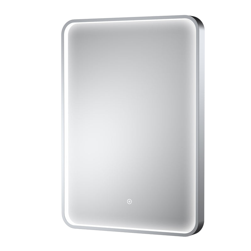 Nuie Pictor 500x700mm Chrome inset frame LED touch sensor mirror