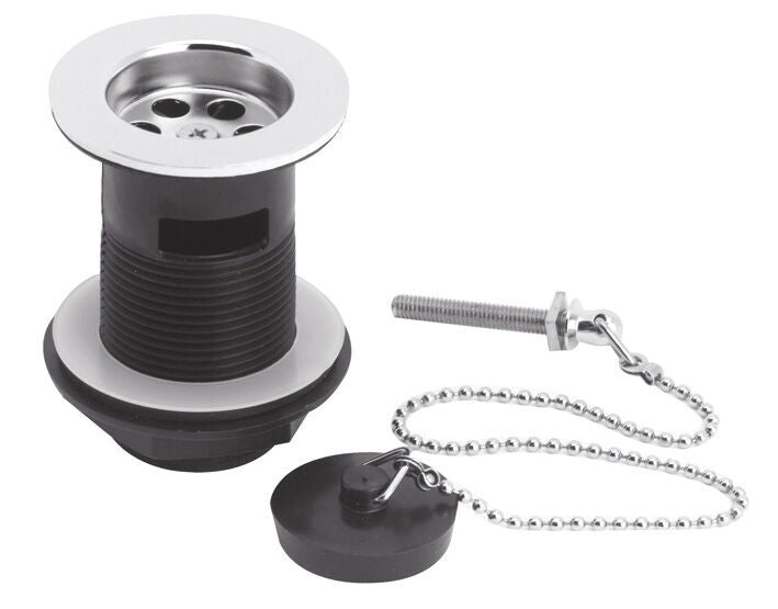 Nuie Plug & Chain Basin Waste Chrome (E308)