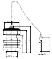 Nuie Plug & Chain Basin Waste Chrome (E395) line drawing