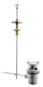 Nuie Pop Up Basin Waste White & Chrome (E313)