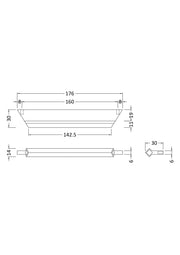 Nuie Profile Furniture Handles (All Sizes) line drawing