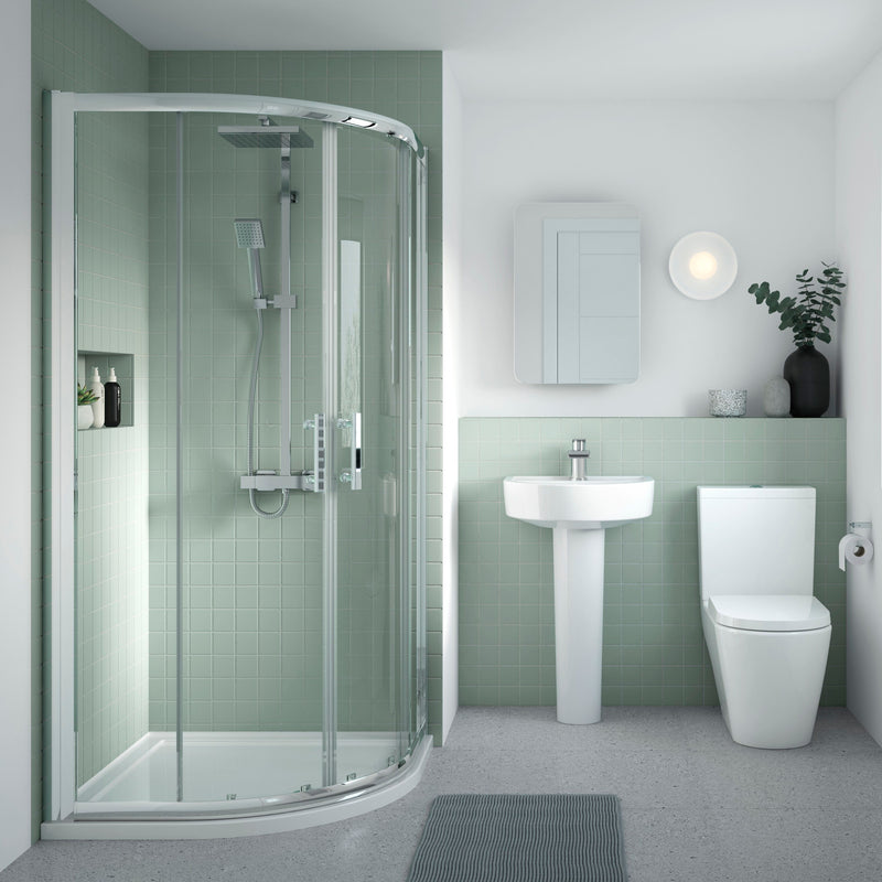 Nuie Provost 520mm basin and pedestal lifestyle view