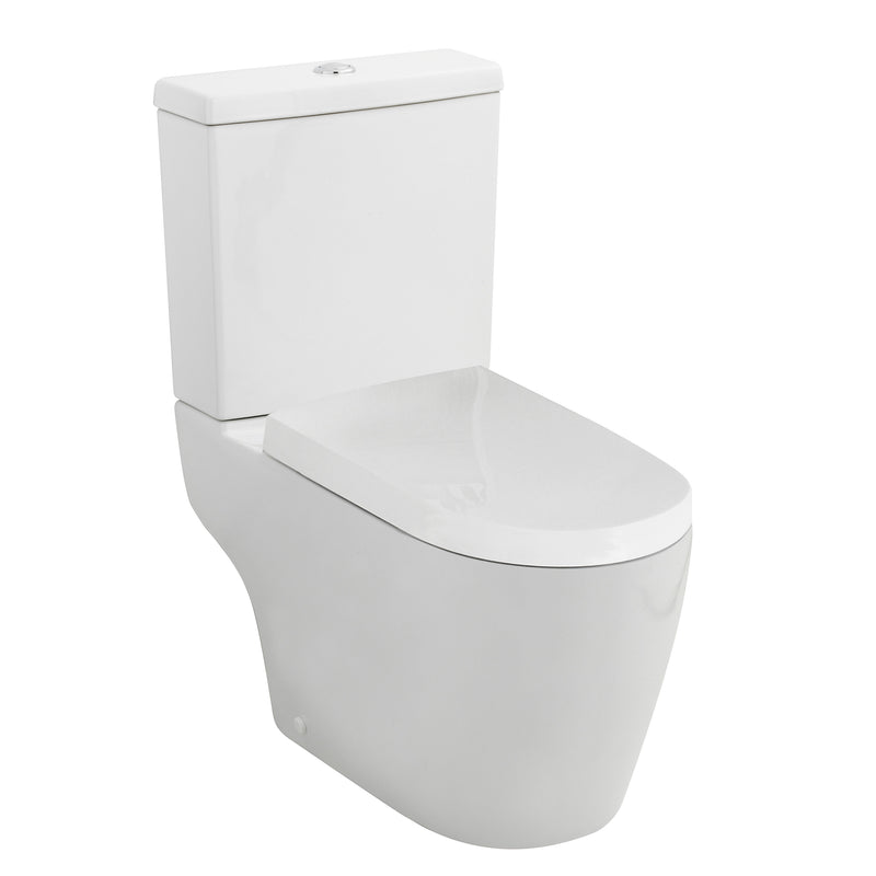 Nuie Provost Semi Flush to Wall Close Coupled Toilet Pan White (CPV005)