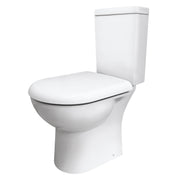 Nuie Provost short projection close coupled toilet pan and cistern in white