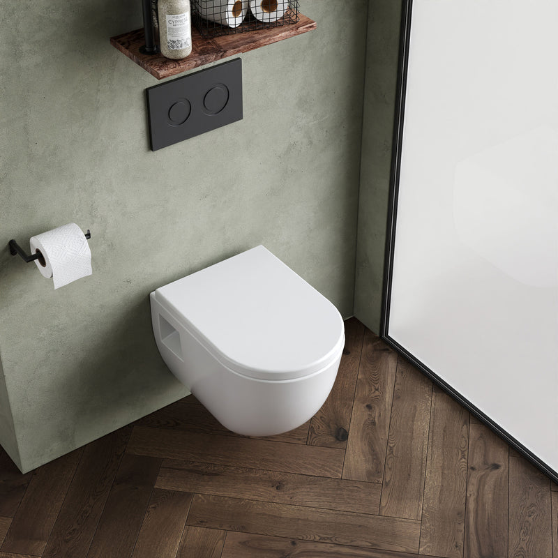 Nuie Provost wall hung toilet pan lifestyle view