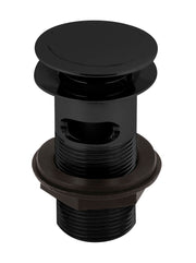 Nuie Push Button Basin Waste in Matt Black (ER407)