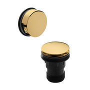 Nuie Push Button Bath Waste with Overflow - Brushed Brass