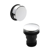 Nuie Push Button Bath Waste with Overflow - Chrome