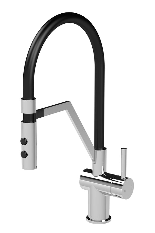 Nuie Ravi Kitchen Mixer Tap with Magnetic Rinser Single Lever in Chrome (KRA305SLA)
