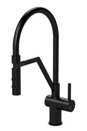 Nuie Ravi Kitchen Mixer Tap with Magnetic Rinser Single Lever in Matt Black (KRA405SLA)