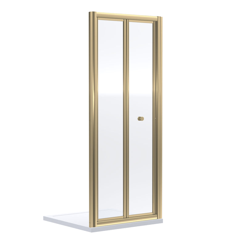 Nuie Rene Bi-Fold Shower Door (All Sizes) 700mm in Brushed Brass (SMBD7BB-E6)