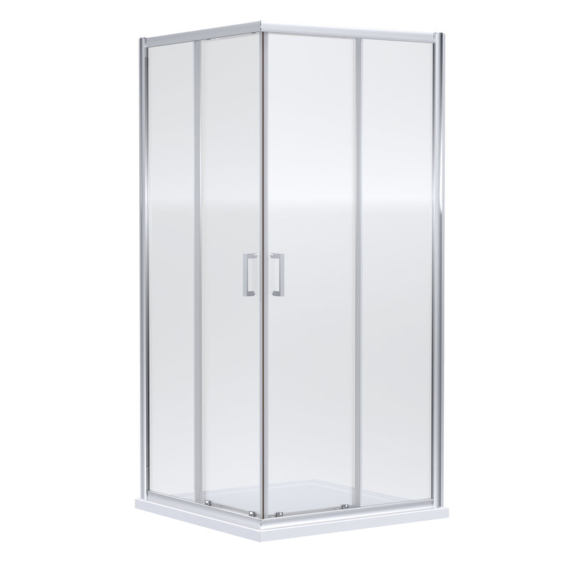 Nuie Rene Corner Entry Shower Enclosure (All Sizes) 900 x 900mm in Chrome (SMCE90-E6)