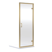 Nuie Rene Hinged Shower Door 760mm - Brushed Brass