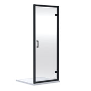Nuie Rene Hinged Shower Door 760mm - Matt Black