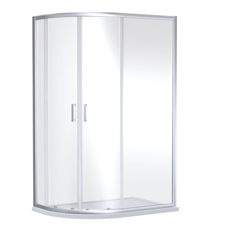 Nuie Rene Offset Quadrant Shower Enclosure 1000 x 800mm - Chrome