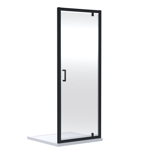 Nuie Rene Pivot Shower Door 760mm - Matt Black