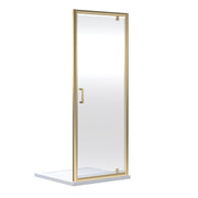 Nuie Rene Pivot Shower Door 800mm - Brushed Brass