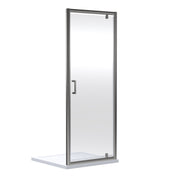 Nuie Rene Pivot Shower Door 800mm - Brushed Pewter