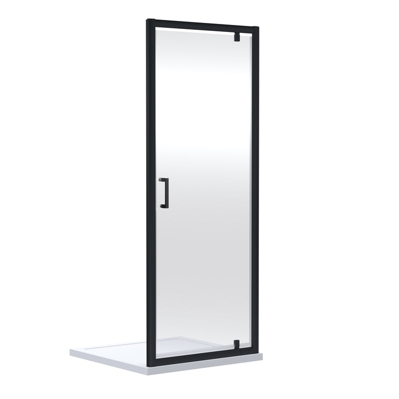 Nuie Rene Pivot Shower Door 800mm - Matt Black