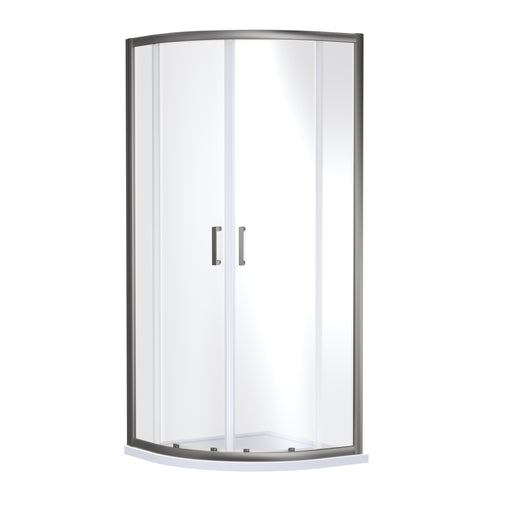 Nuie Rene Quadrant Shower Enclosure 800mm - Brushed Pewter