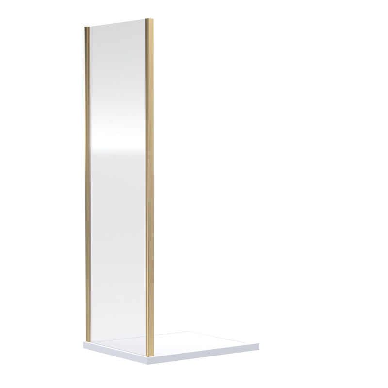 Nuie Rene Shower Enclosure Side Panel 1000mm - Brushed Brass