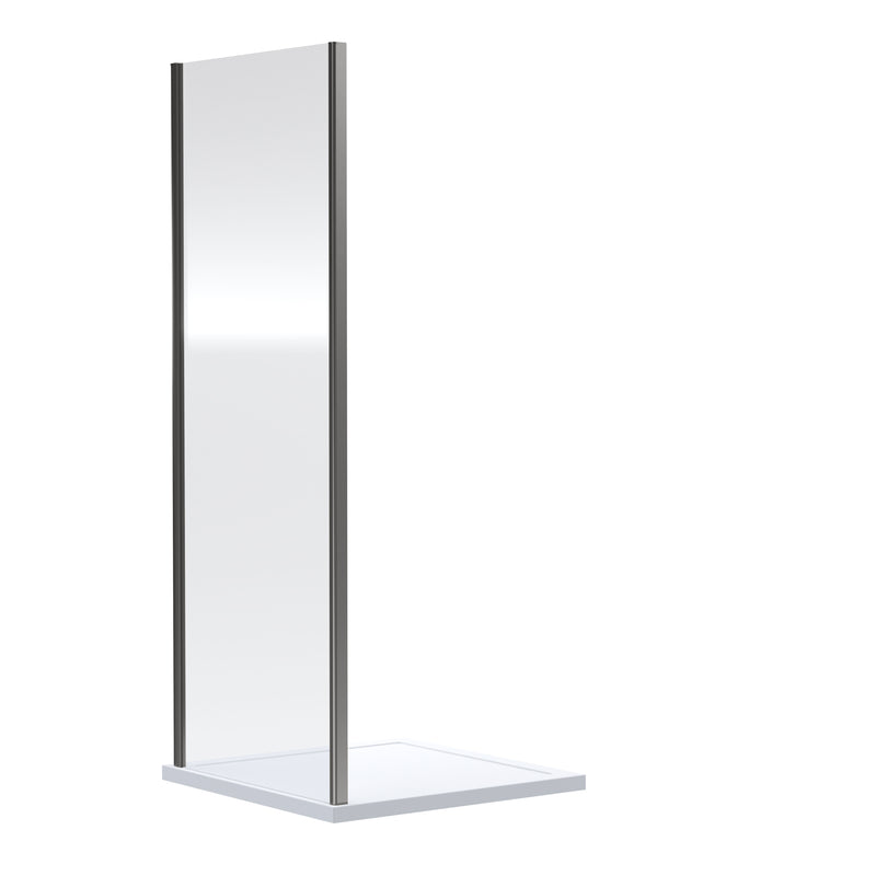 Nuie Rene Shower Enclosure Side Panel 1000mm - Brushed Pewter