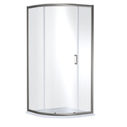 Nuie Rene Single Entry Quadrant Shower Enclosure 900mm - Brushed Pewter