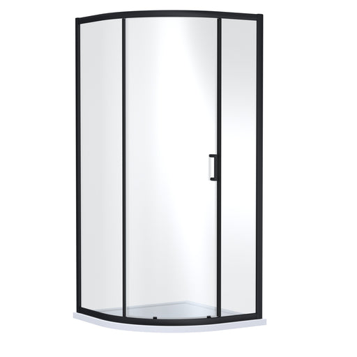 Nuie Rene Single Entry Quadrant Shower Enclosure 900mm - Matt Black