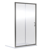 Nuie Rene Sliding Shower Door 1500mm - Brushed Pewter