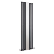Nuie Revive Anthracite 1800 x 499mm vertical single panel radiator