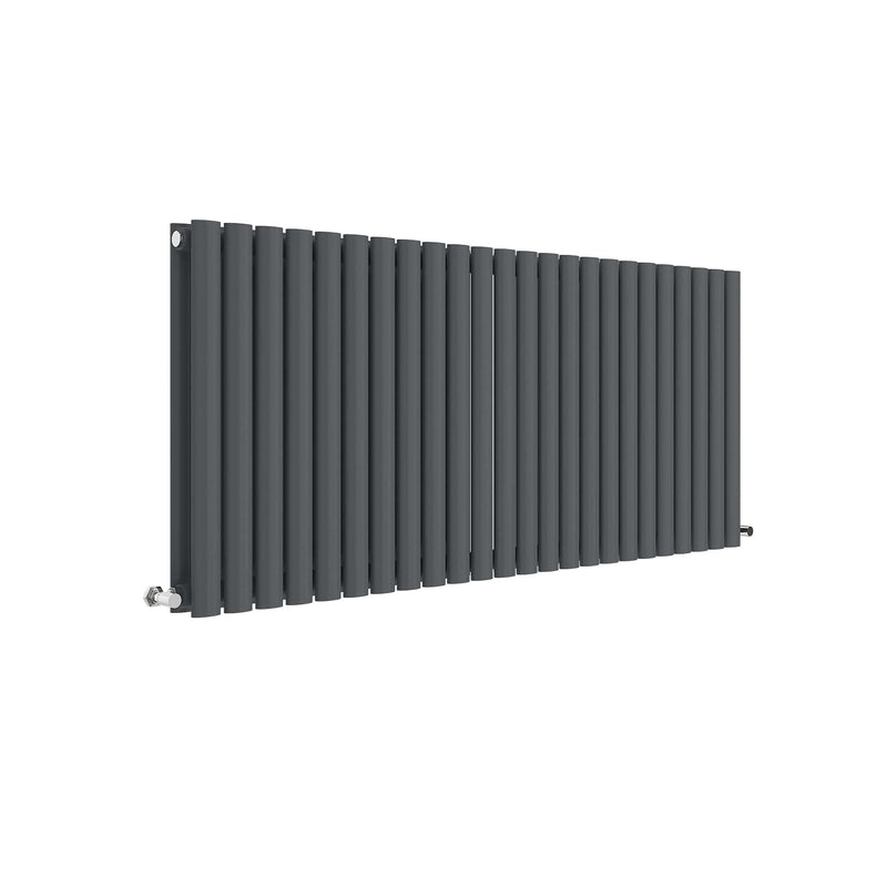 Nuie Revive Anthracite 600 x 1398mm horizontal double panel radiator