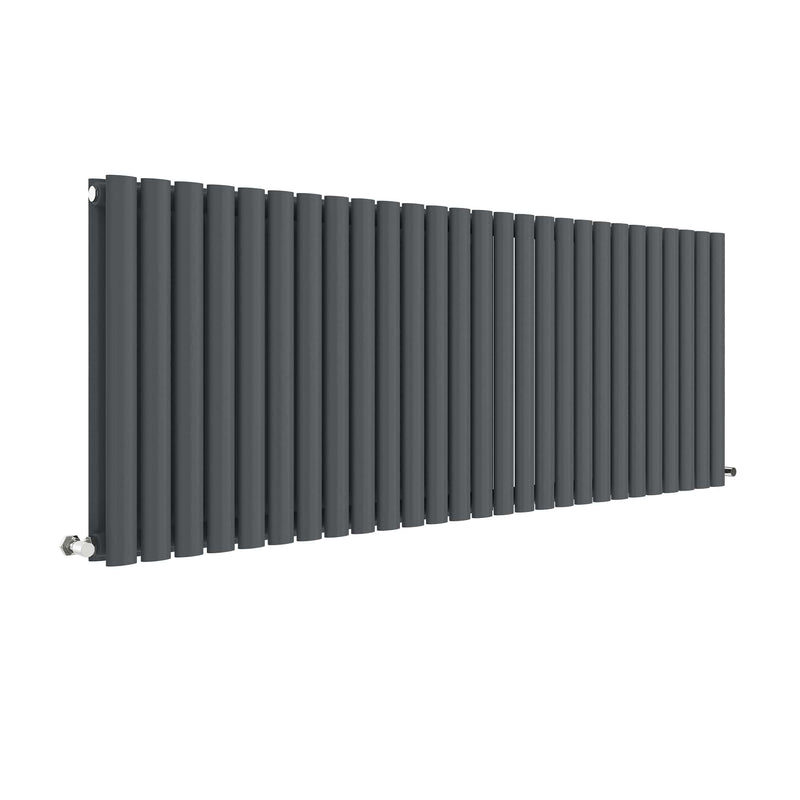 Nuie Revive Anthracite 600 x 1572mm horizontal double panel radiator