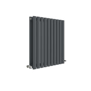 Nuie Revive Anthracite 600 x 586mm horizontal double panel radiator